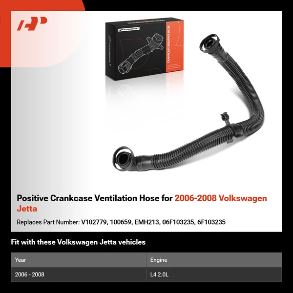 Positive Crankcase Ventilation Hose for 2006-2008 Volkswagen Jetta