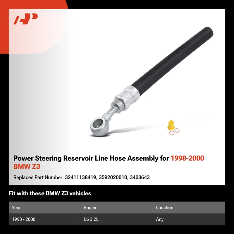 Power Steering Reservoir Line Hose Assembly for 1998-2000 BMW Z3
