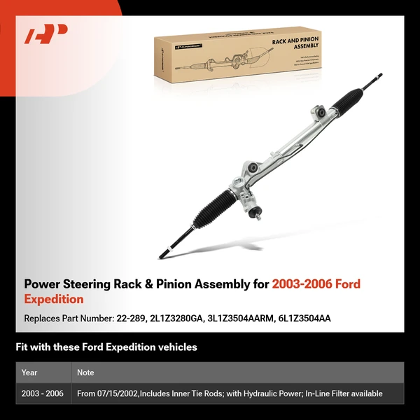 Power Steering Rack & Pinion Assembly for 2003-2006 Ford Expedition