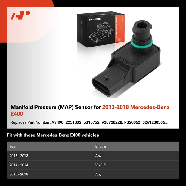 Manifold Pressure (MAP) Sensor for 2013-2018 Mercedes-Benz E400