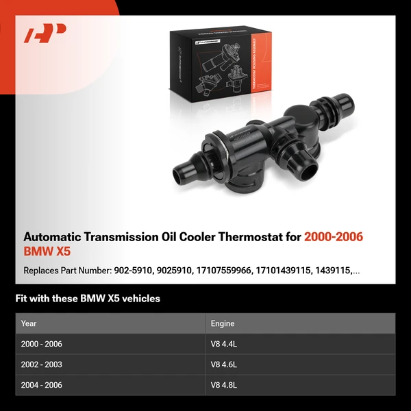 Automatic Transmission Oil Cooler Thermostat for 2000-2006 BMW X5