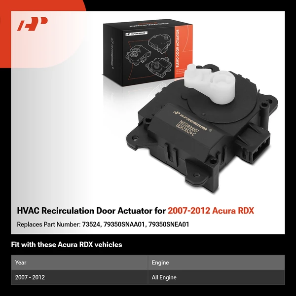 HVAC Recirculation Door Actuator for 2007-2012 Acura RDX