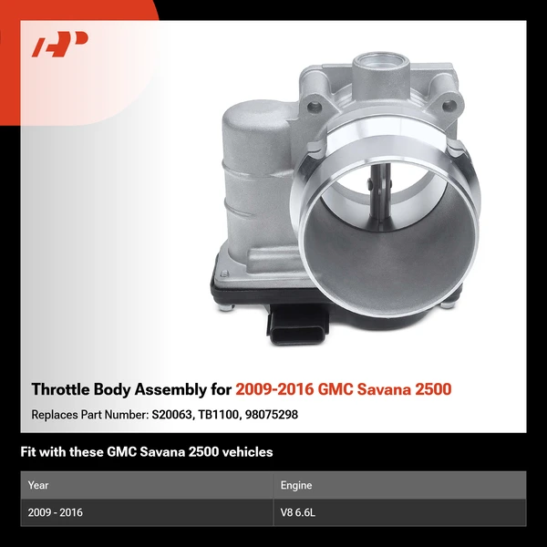 Throttle Body Assembly for 2009-2016 GMC Savana 2500