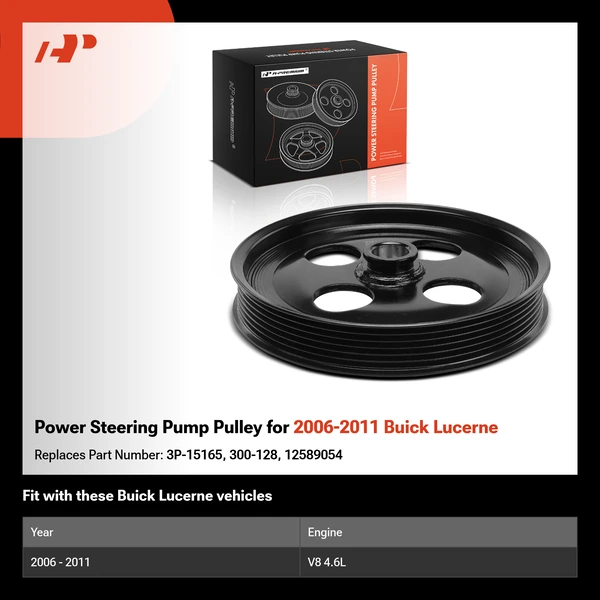 Power Steering Pump Pulley for 2006-2011 Buick Lucerne