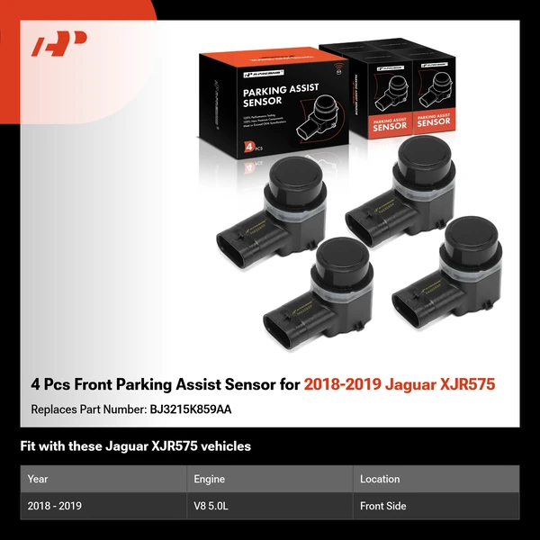 4 Pcs Front Parking Assist Sensor for 2018-2019 Jaguar XJR575