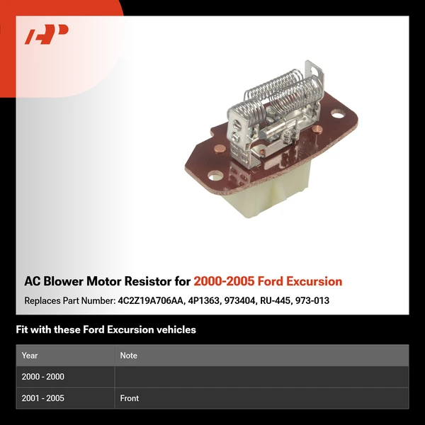 AC Blower Motor Resistor for 2000-2005 Ford Excursion