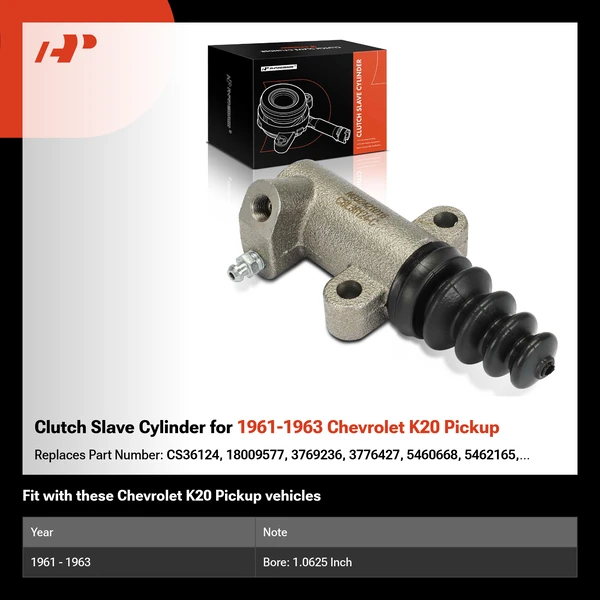 Clutch Slave Cylinder for 1961-1963 Chevrolet K20 Pickup