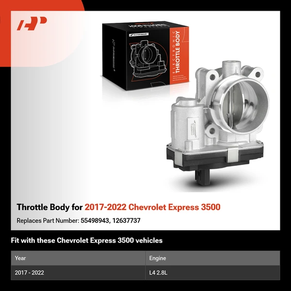 Throttle Body for 2017-2022 Chevrolet Express 3500