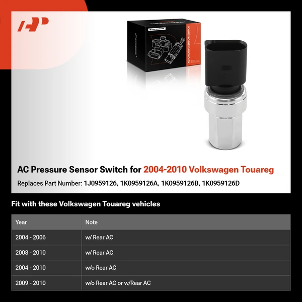 AC Pressure Sensor Switch for 2004-2010 Volkswagen Touareg