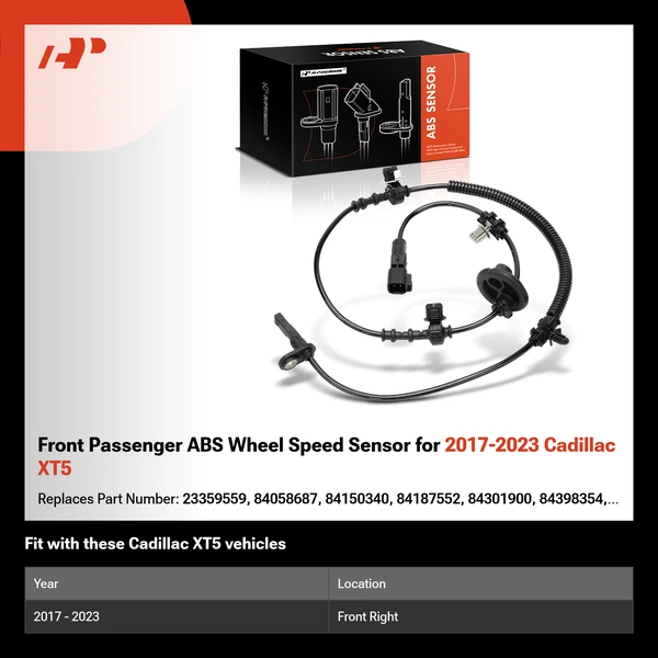 Front Passenger ABS Wheel Speed Sensor for 2017-2023 Cadillac XT5