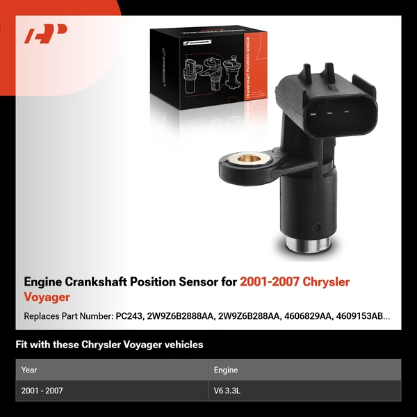 Engine Crankshaft Position Sensor for 2001-2007 Chrysler Voyager