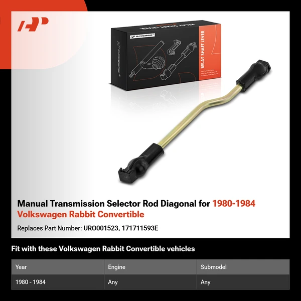 Manual Transmission Selector Rod Diagonal for 1980-1984 Volkswagen Rabbit Convertible