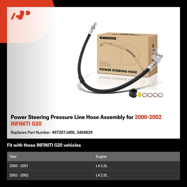 Power Steering Pressure Line Hose Assembly for 2000-2002 INFINITI G20