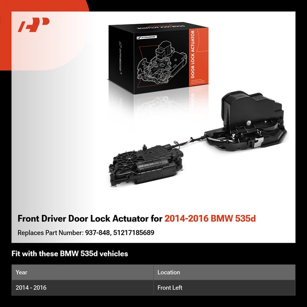 Front Driver Door Lock Actuator for 2014-2016 BMW 535d