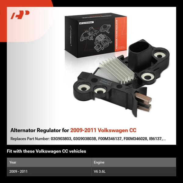 Alternator Regulator for 2009-2011 Volkswagen CC