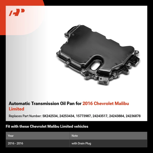 Automatic Transmission Oil Pan for 2016 Chevrolet Malibu Limited