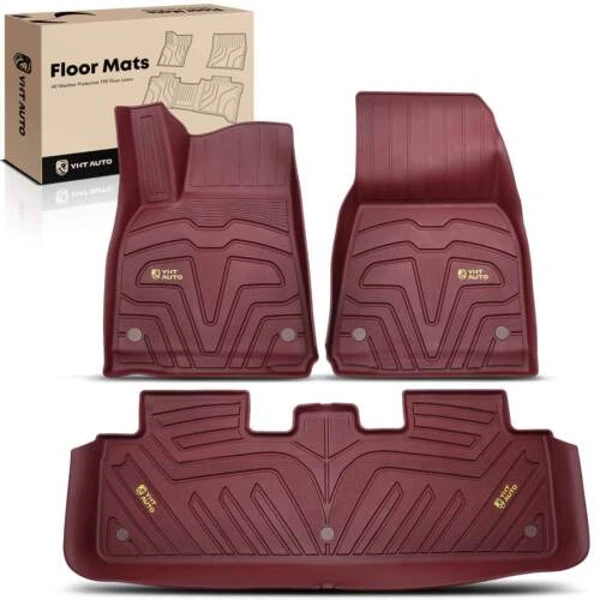 YHT Auto YHTFM10004 2020-2022 Tesla Y Floor Mat Liner Front & Rear