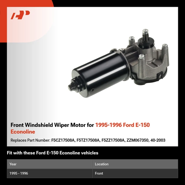 Front Windshield Wiper Motor for 1995-1996 Ford E-150 Econoline