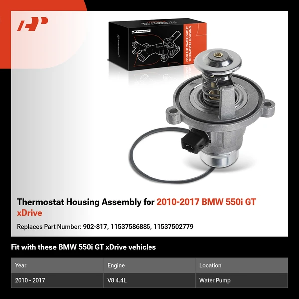 Thermostat Housing Assembly for 2010-2017 BMW 550i GT xDrive