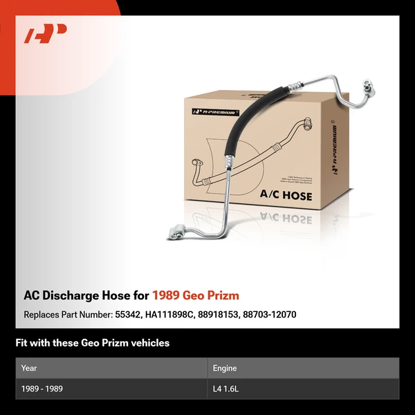 AC Discharge Hose for 1989 Geo Prizm