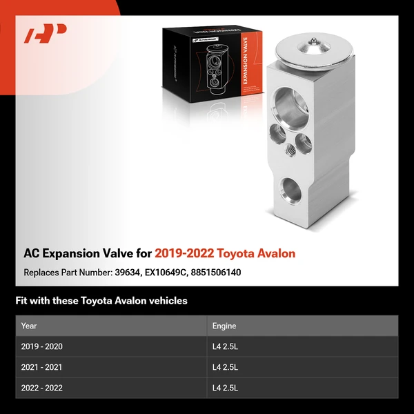 AC Expansion Valve for 2019-2022 Toyota Avalon