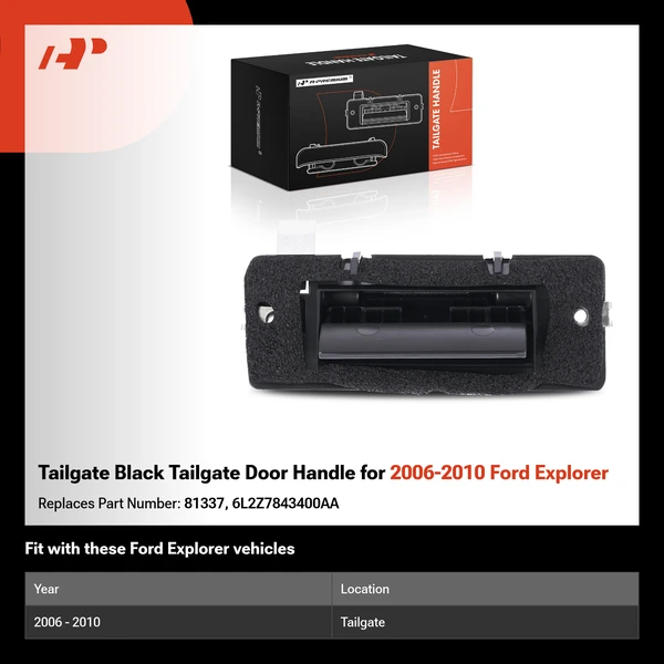 Tailgate Black Tailgate Door Handle for 2006-2010 Ford Explorer