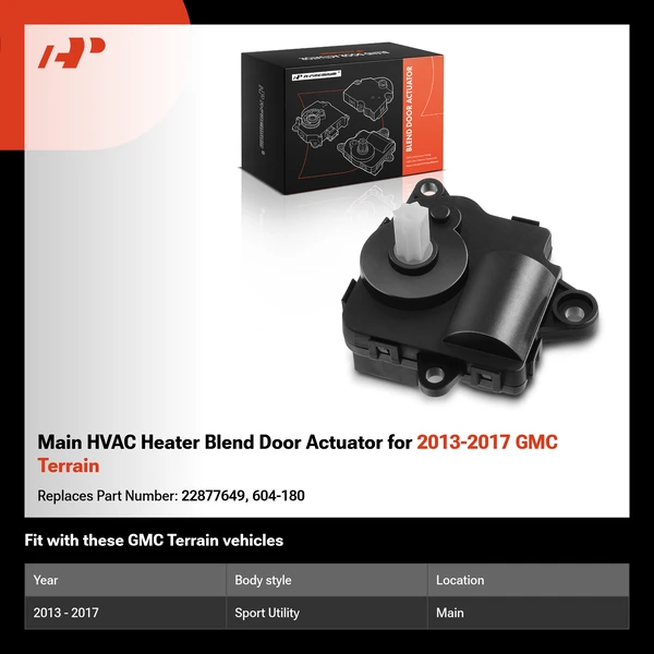 Main HVAC Heater Blend Door Actuator for 2013-2017 GMC Terrain