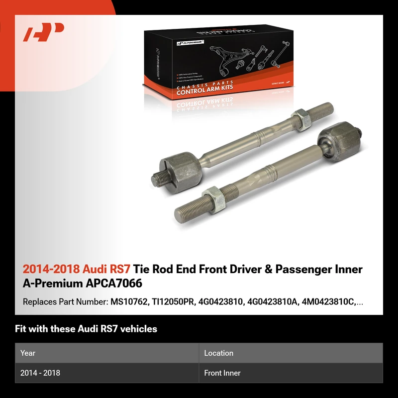 2014-2018 Audi RS7 Tie Rod End Front Driver & Passenger Inner A-Premium APCA7066