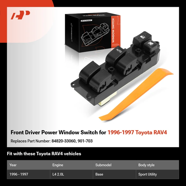 Front Driver Power Window Switch for 1996-1997 Toyota RAV4