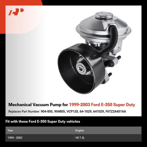 Mechanical Vacuum Pump for 1999-2003 Ford E-350 Super Duty