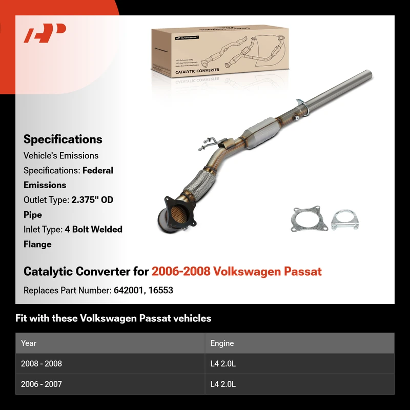 Catalytic Converter for 2006-2008 Volkswagen Passat