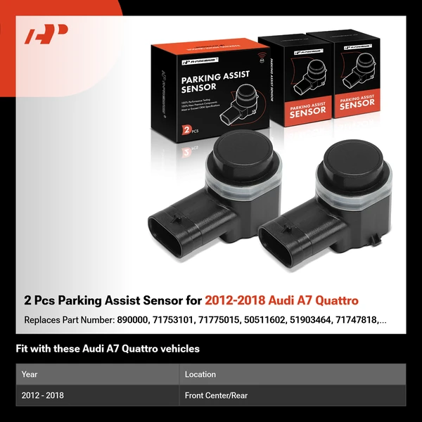 2 Pcs Parking Assist Sensor for 2012-2018 Audi A7 Quattro