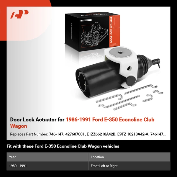 Door Lock Actuator for 1986-1991 Ford E-350 Econoline Club Wagon