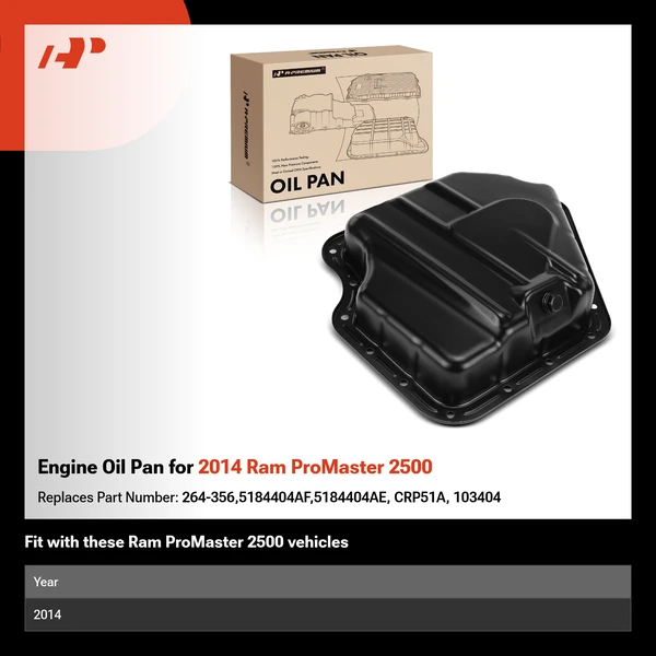 Engine Oil Pan for 2014 Ram ProMaster 2500