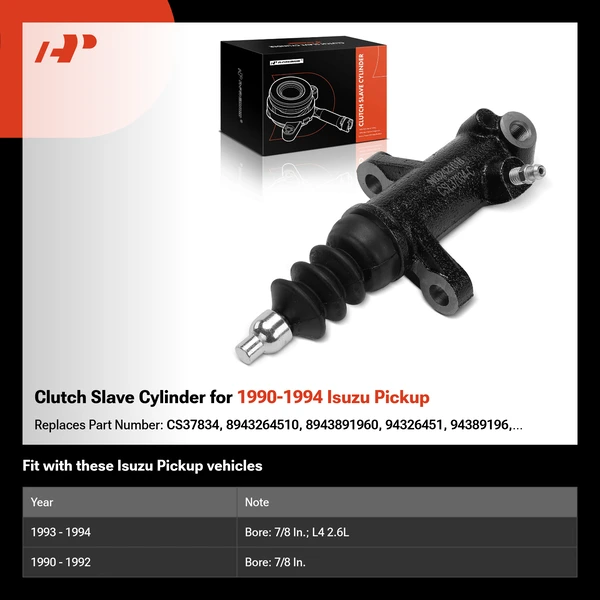 Clutch Slave Cylinder for 1990-1994 Isuzu Pickup