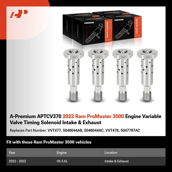A-Premium APTCV370 2022 Ram ProMaster 3500 Engine Variable Valve Timing Solenoid Intake & Exhaust