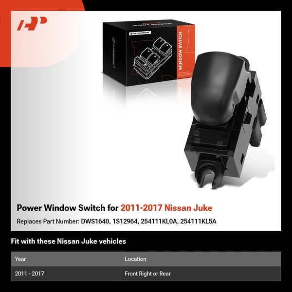 Power Window Switch for 2011-2017 Nissan Juke