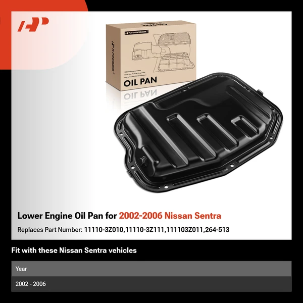 Lower Engine Oil Pan for 2002-2006 Nissan Sentra