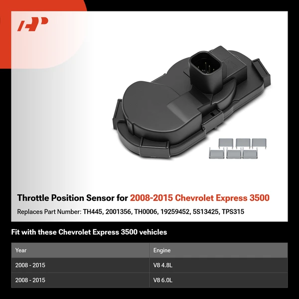 Throttle Position Sensor for 2008-2015 Chevrolet Express 3500