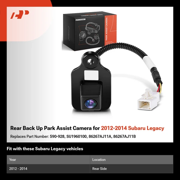 Rear Back Up Park Assist Camera for 2012-2014 Subaru Legacy