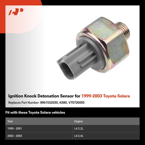 Ignition Knock Detonation Sensor for 1999-2003 Toyota Solara