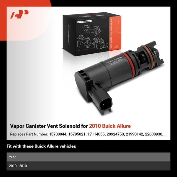 Vapor Canister Vent Solenoid for 2010 Buick Allure
