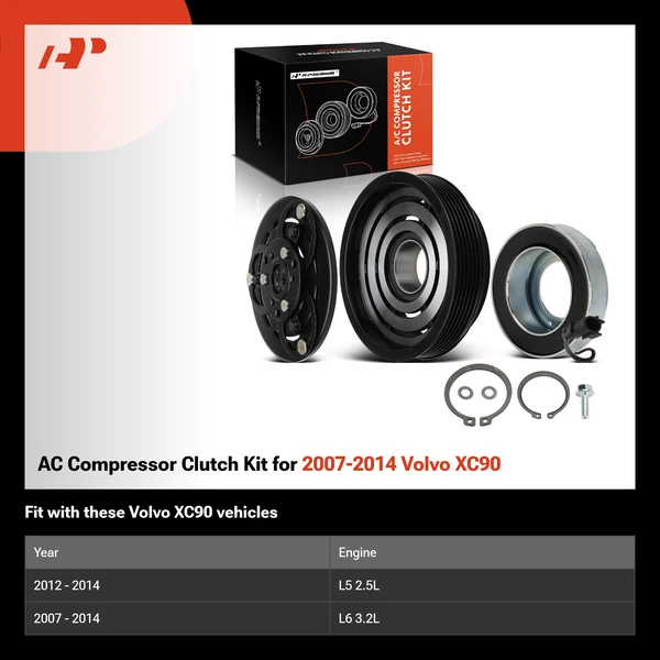 AC Compressor Clutch Kit for 2007-2014 Volvo XC90
