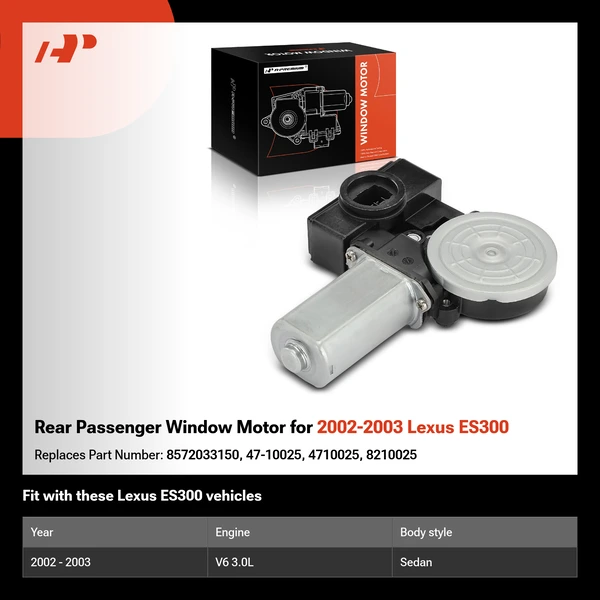 Rear Passenger Window Motor for 2002-2003 Lexus ES300