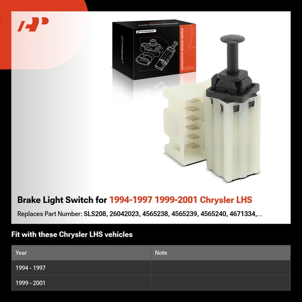 Brake Light Switch for 1994-1997 1999-2001 Chrysler LHS