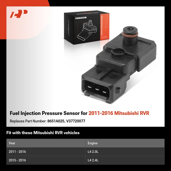 Fuel Injection Pressure Sensor for 2011-2016 Mitsubishi RVR