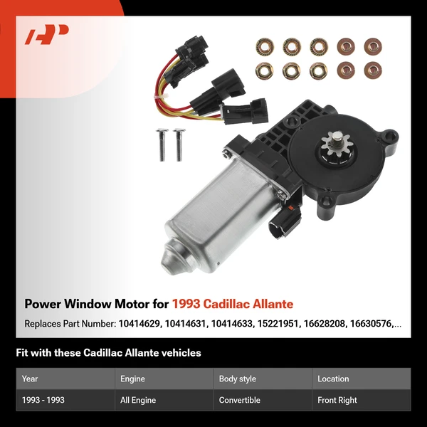 Power Window Motor for 1993 Cadillac Allante