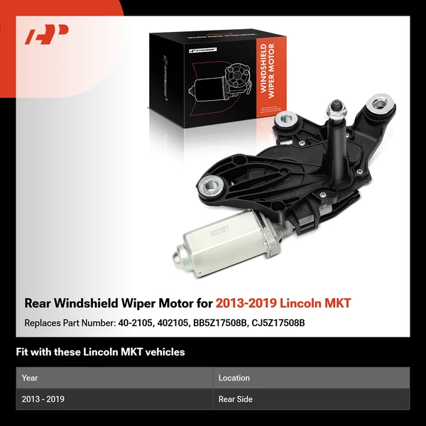 Rear Windshield Wiper Motor for 2013-2019 Lincoln MKT