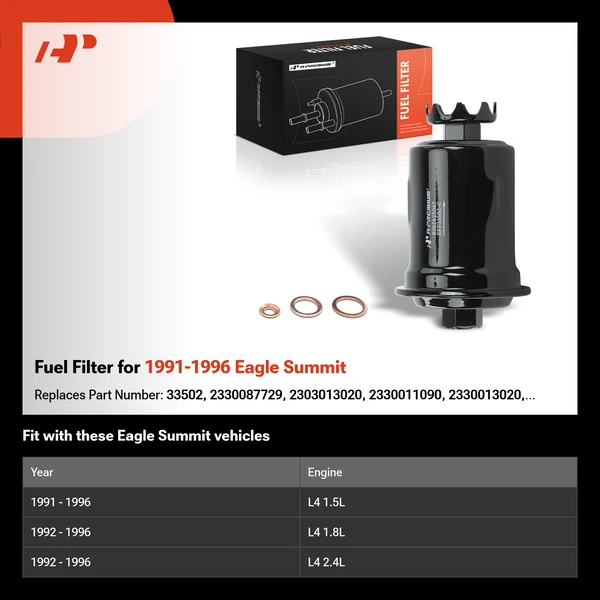 Fuel Filter for 1991-1996 Eagle Summit