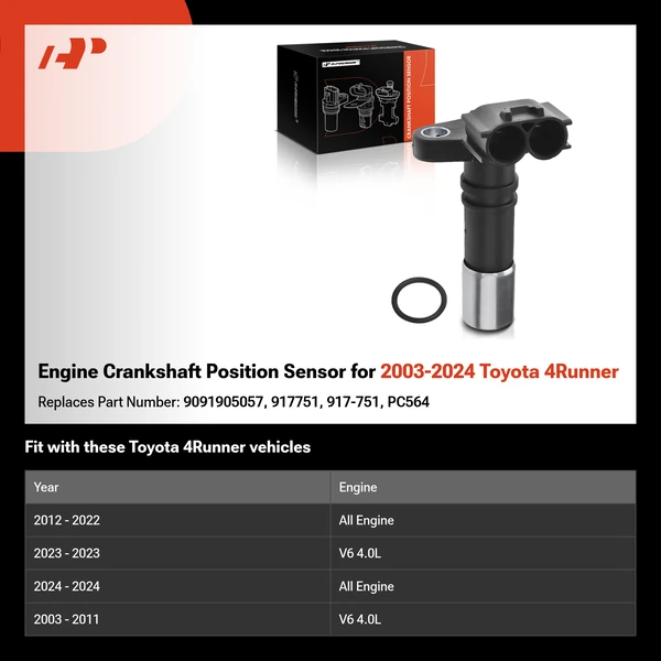 Engine Crankshaft Position Sensor for 2003-2024 Toyota 4Runner